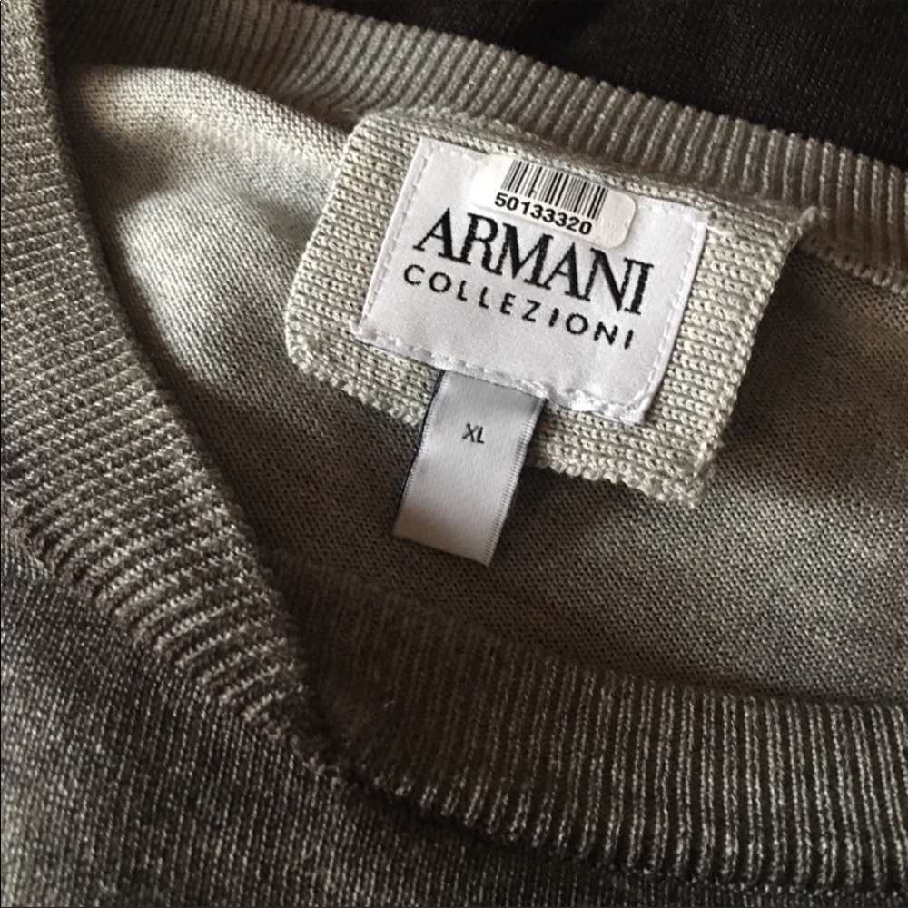 ARMANI COLLEZIONI Ombré Sweater, Grey, Men’s XL